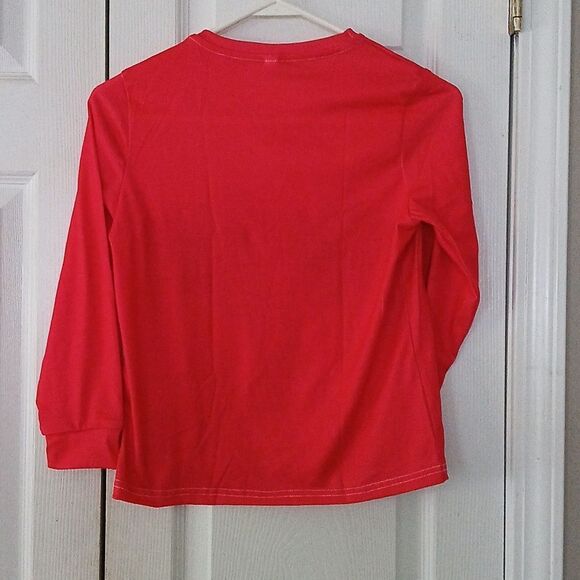 Red dog face print long sleeve top Sz 6-7yrs NWOT - Picture 3 of 4